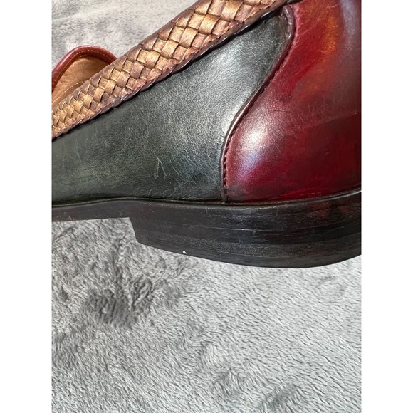 Allen Edmonds Maxfield Shoes Mens 10.5 D Tri Color Tassel Braided Loafers USA - Picture 12 of 14